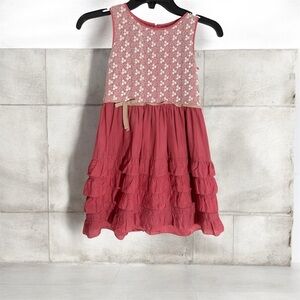 100% silk Mini Boden Pink Floral Kids Dress